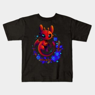 Dragon flowers Kids T-Shirt